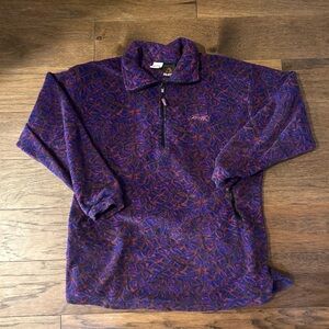 Brooks Purple Fleece Quarter-Zip Top